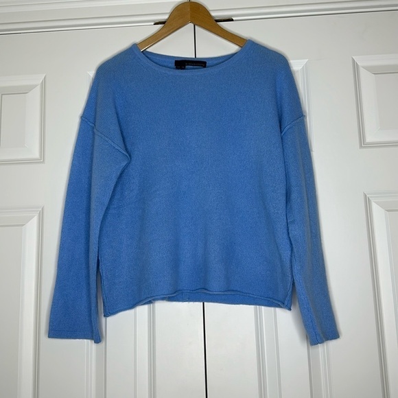 360 Cashmere light blue Oversized Cashmere Sweater SzXS - Picture 1 of 6